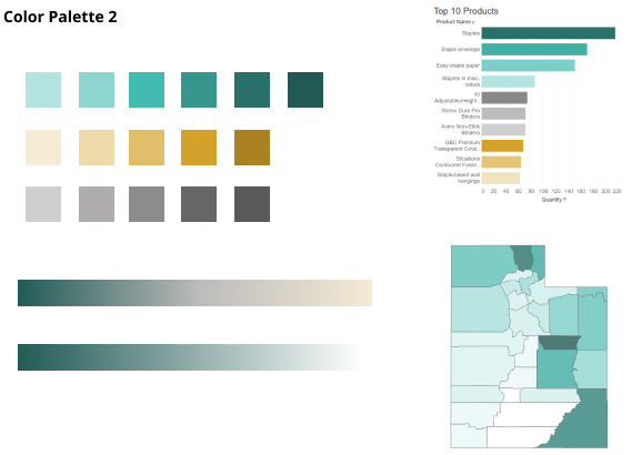 Palette 2 in data charts and maps