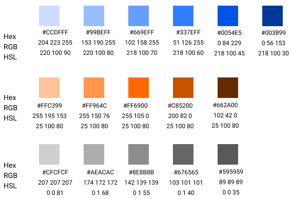Palette 3 color swatches