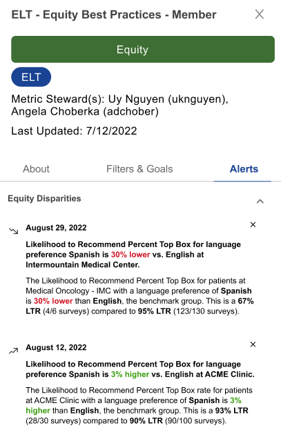 Initial wireframe of Alerts Drawer